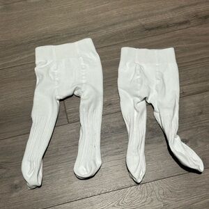 Source Unknown White Baby Tights - Pair